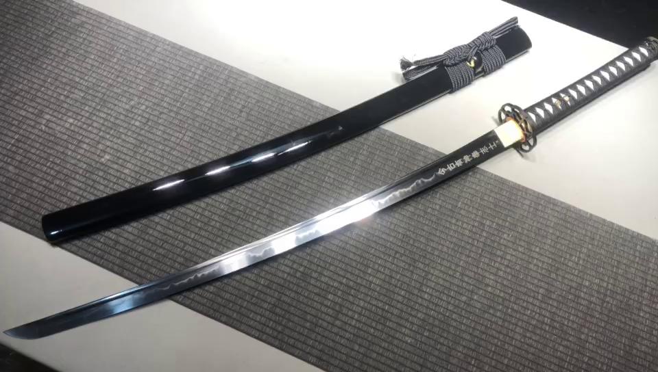 1300 Anime Movie & TV (The Last Samurai) Peripheral: Long 26-inch T10 Steel Burnt Blade Samurai Sword - Main Character Algren's Sword