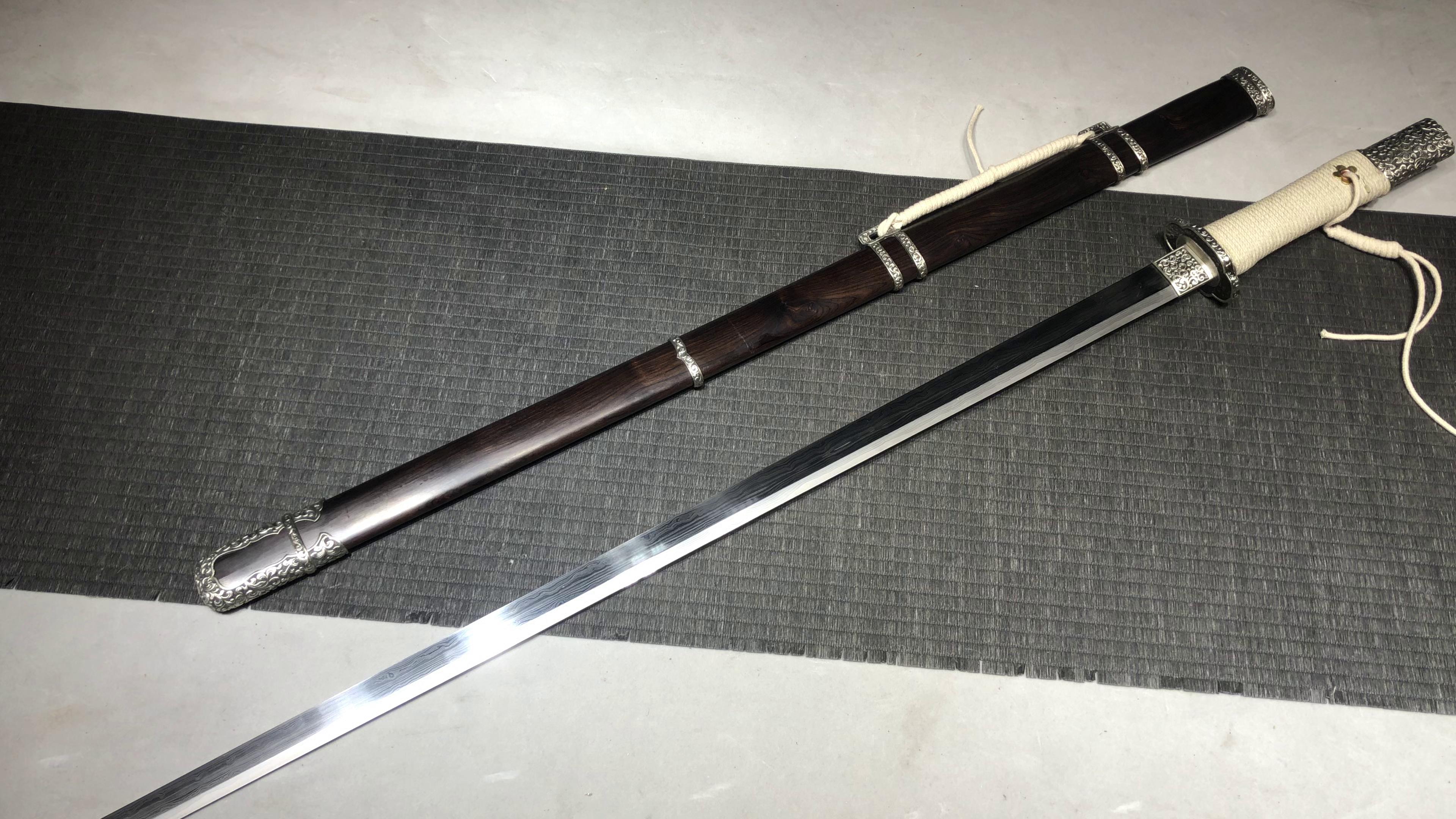 3280 New Handmade Long 26-inch White Copper Clip Steel Tang Knife - Li Jing Tang Knife