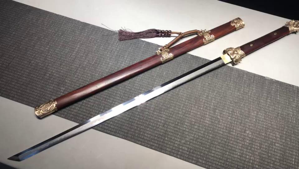 1200 Fine Handmade Long 26-inch T10 Steel Burnished Blade Chinese Upper Research Tang Yokohama Knife--Yulong