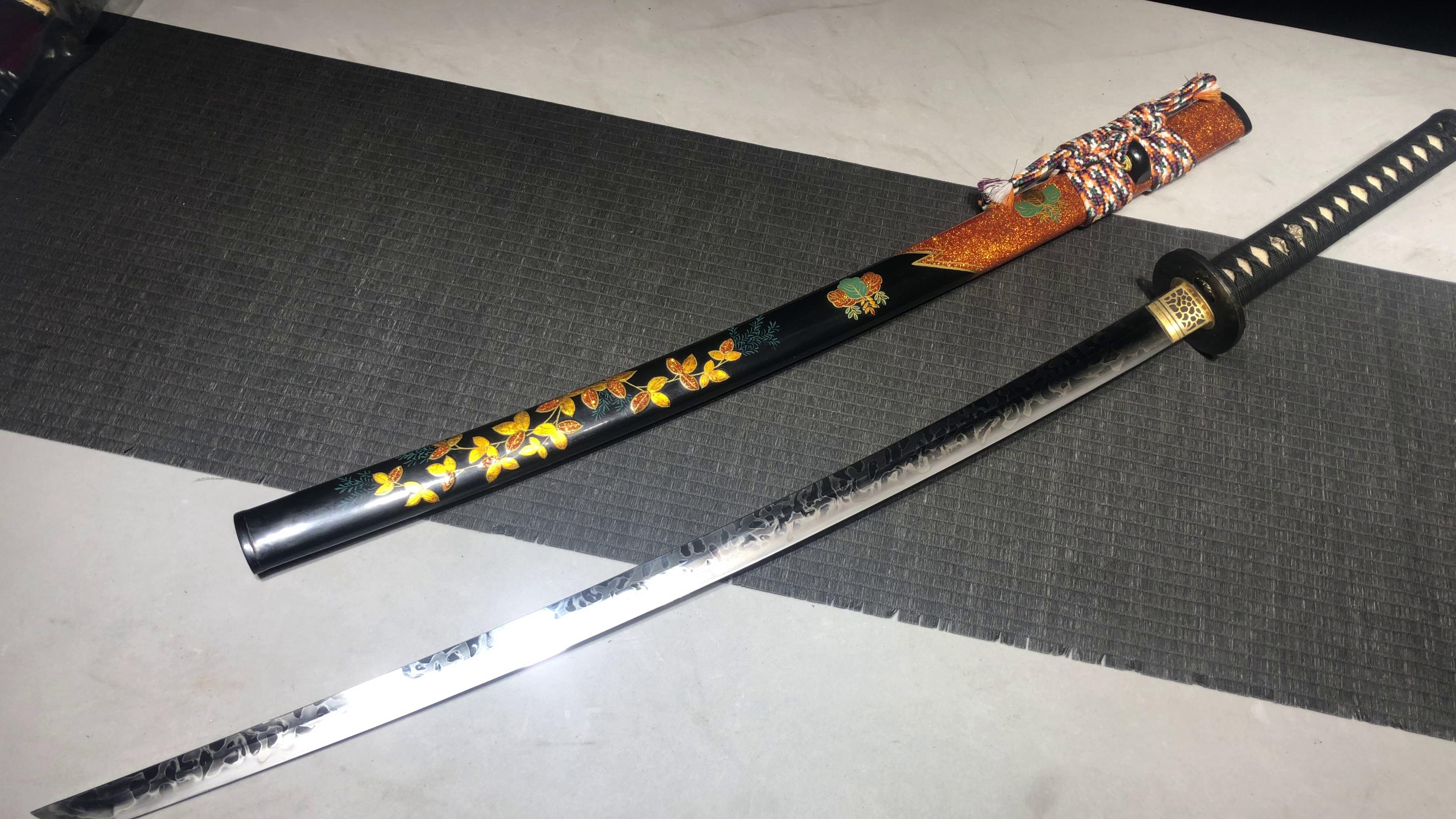 3280 New Handmade Long 26-inch T10 All Burnt Samurai Sword - Toyotomi Hideyoshi's Sword