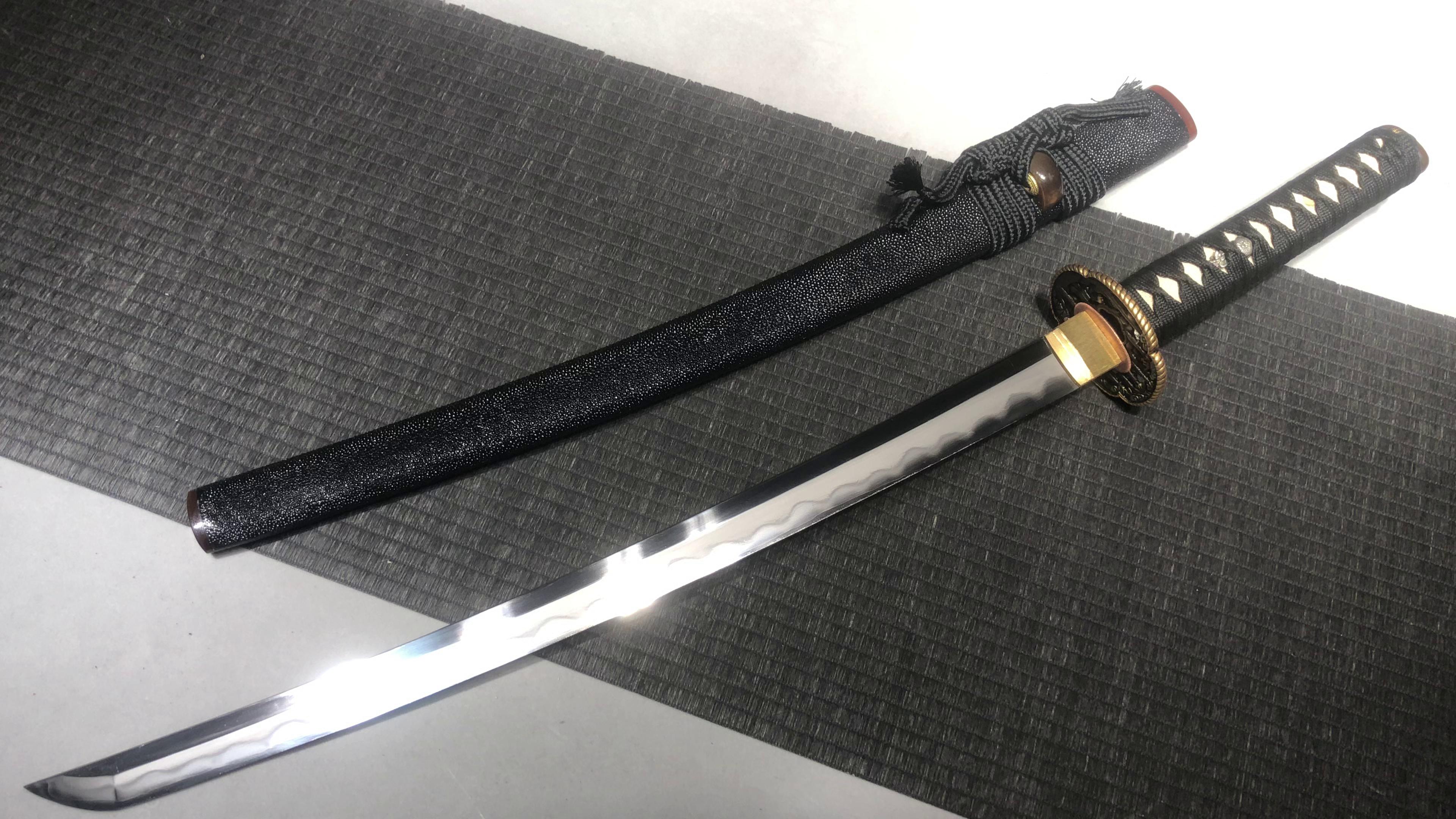 3180 New Handmade Medium 20-inch Triple Burnished Blade Samurai Sword - Bamboo Grove Eight Sages Rib Differences