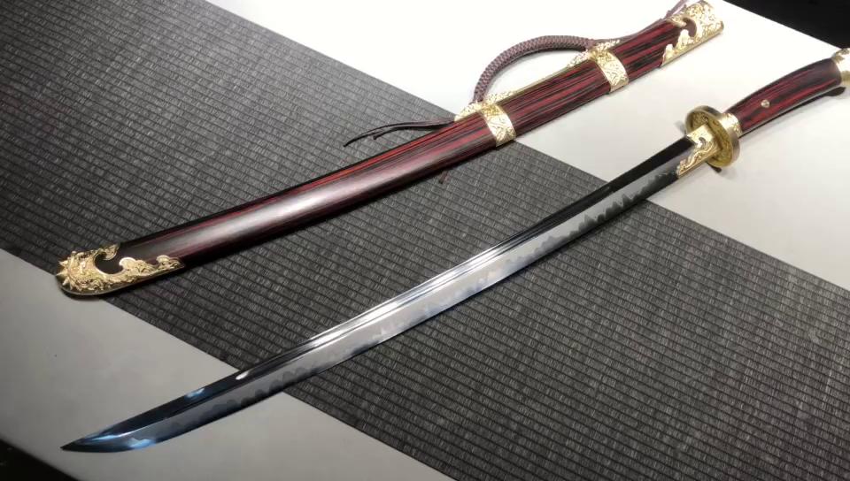 1460 Long 26-inch T10 Steel Burnished Blade Hand Sharpened Qing Knife Xiuchun Knife - Hailong Yan Ling Knife