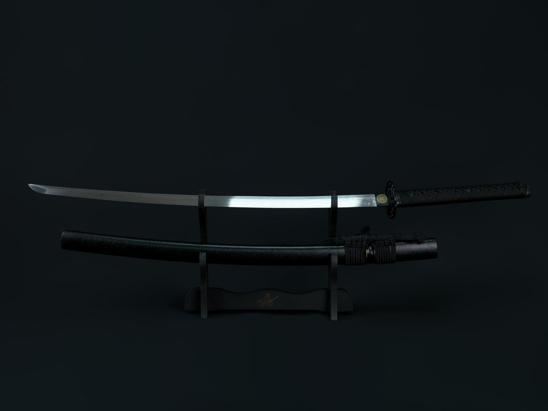 Handmade Katana with Brushed Black Scabbard: The Perfect Fusion of Traditional Craft & Modern Aesthetic