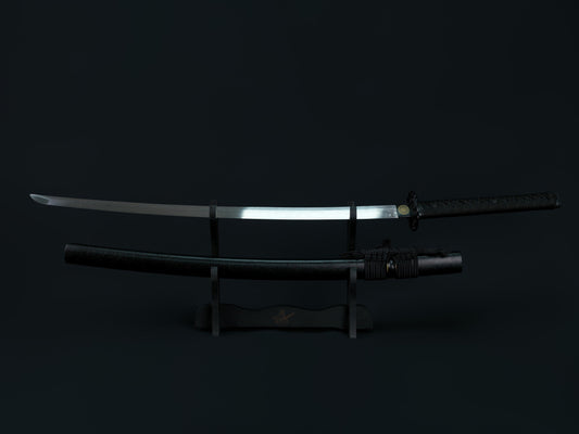Handmade Katana with Brushed Black Scabbard: The Perfect Fusion of Traditional Craft & Modern Aesthetic