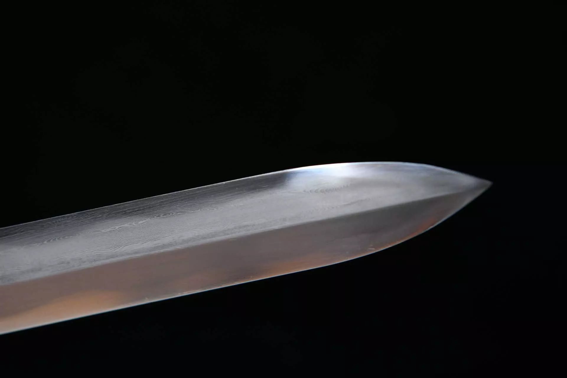 2560 Fine handmade Long 28-inch gilt-silver mounted Qing sword - Peony Sword (gilt mounted)