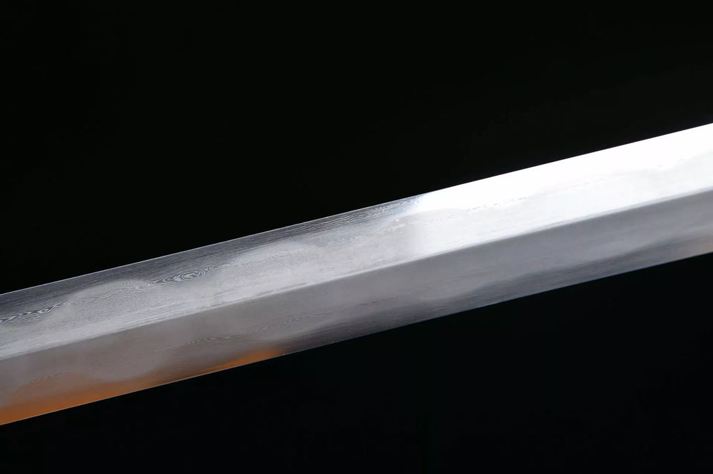 2560 Fine handmade Long 28-inch gilt-silver mounted Qing sword - Peony Sword (gilt mounted)