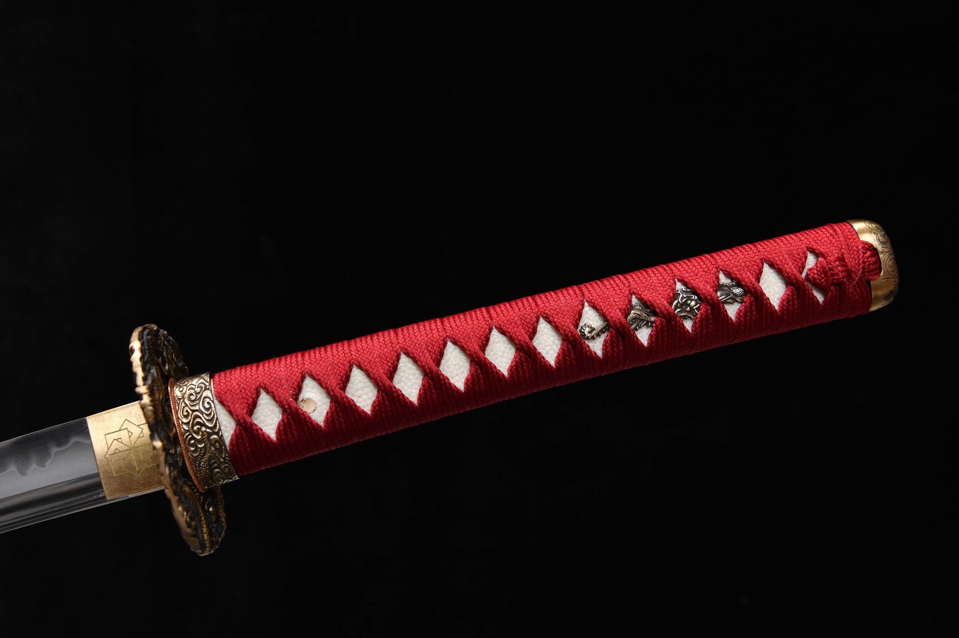 1100 New Handmade Long 26-inch T10 Steel Burnt Edge Tao Messy Pattern Samurai Sword-Piercing Cloud Dragon Striking Sword