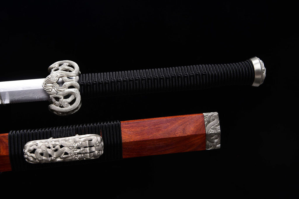 4200 New 28-inch Feather Patterned Patterned Steel Han Sword - Puppet Club Sword