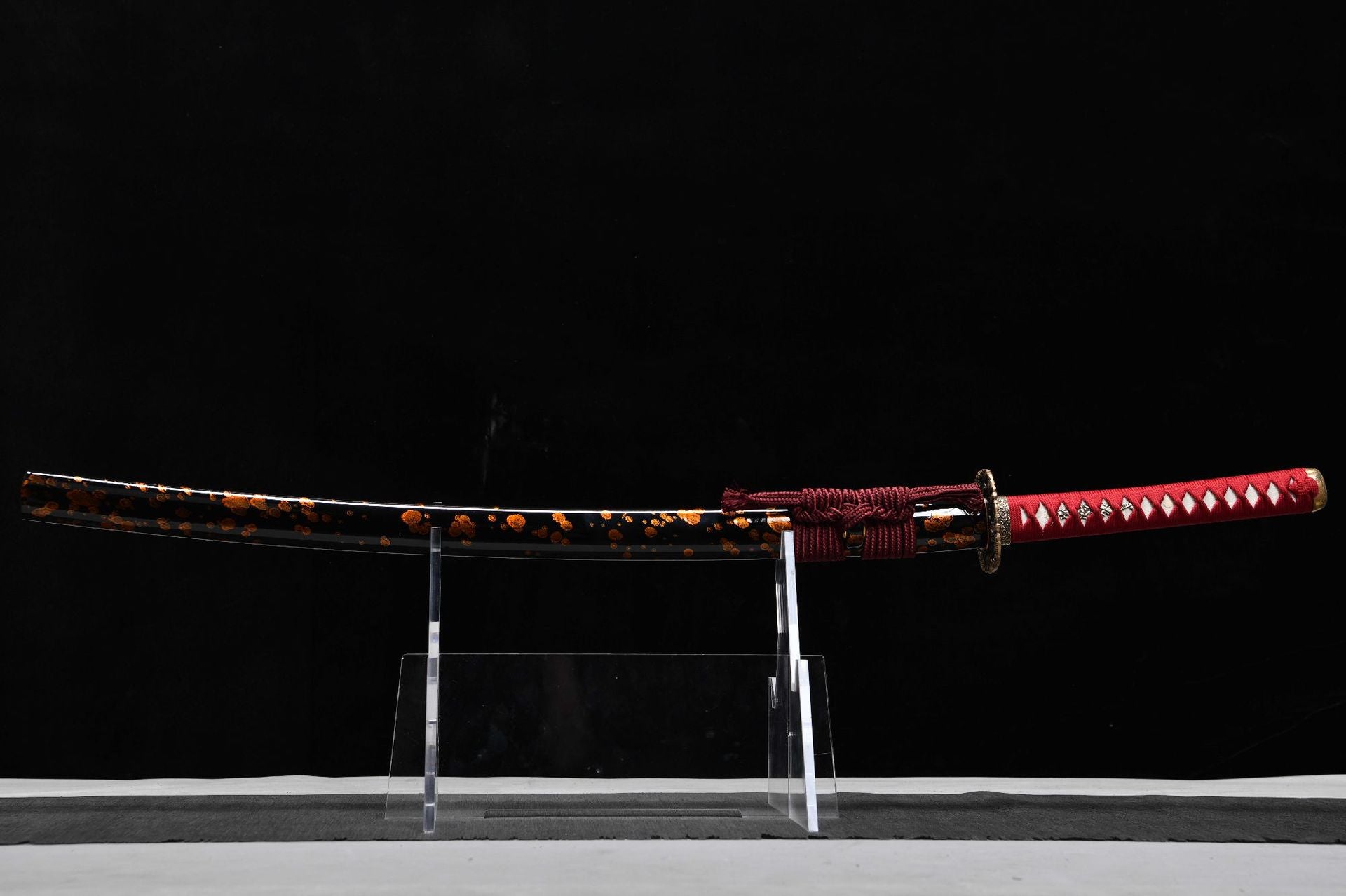 1100 New Handmade Long 26-inch T10 Steel Burnt Edge Tao Messy Pattern Samurai Sword-Piercing Cloud Dragon Striking Sword