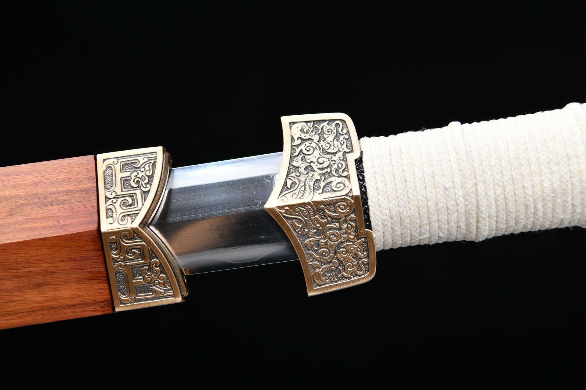 1400 New Handmade Long 28 inch T10 Burnt Edge Chinese Upper Research Han Sword - Xiang Yu War Sword