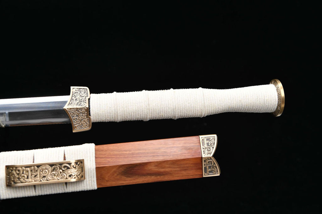 1400 New Handmade Long 28 inch T10 Burnt Edge Chinese Upper Research Han Sword - Xiang Yu War Sword
