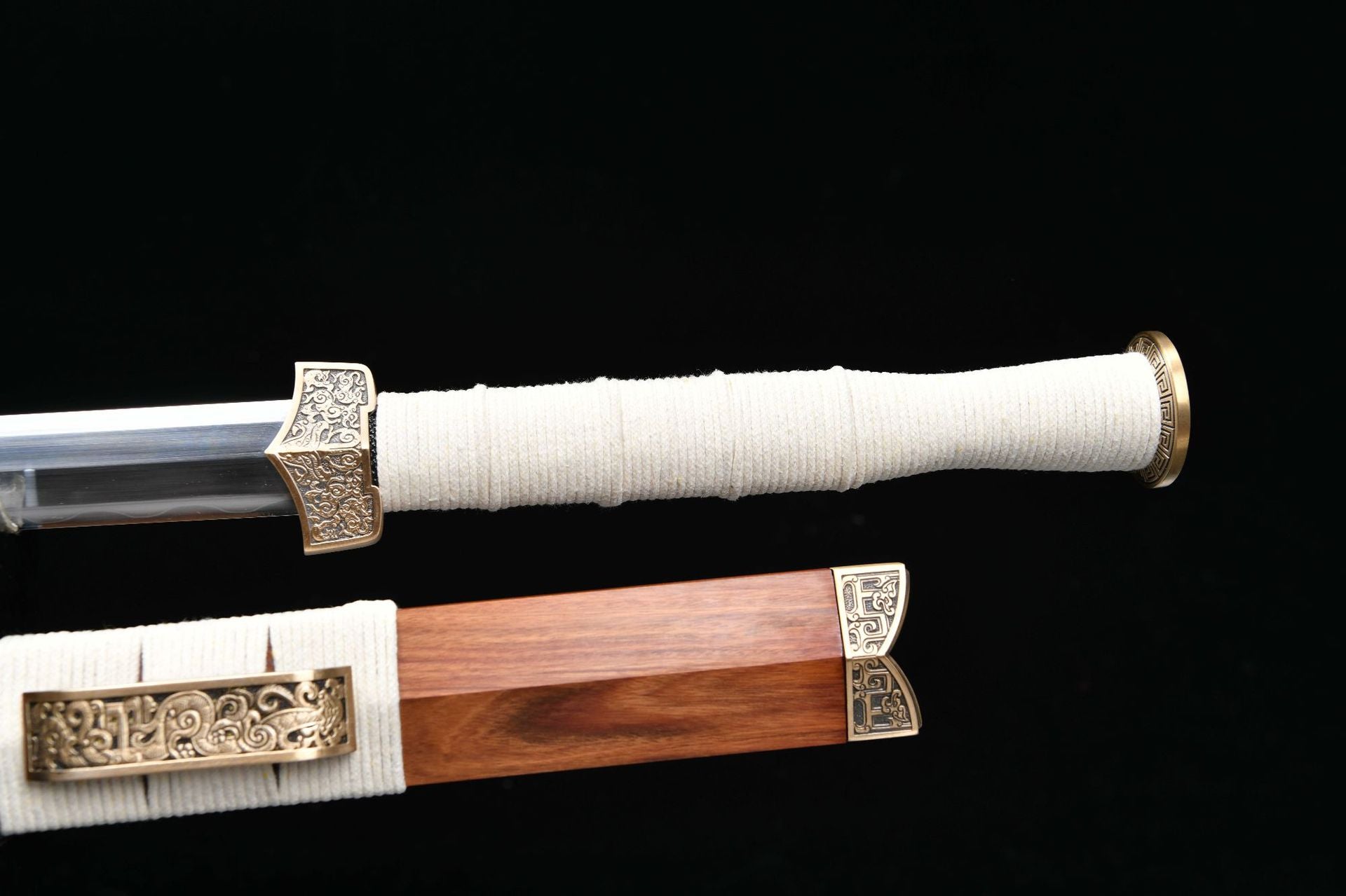 1400 New Handmade Long 28 inch T10 Burnt Edge Chinese Upper Research Han Sword - Xiang Yu War Sword
