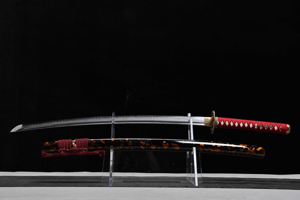 1100 New Handmade Long 26-inch T10 Steel Burnt Edge Tao Messy Pattern Samurai Sword-Piercing Cloud Dragon Striking Sword