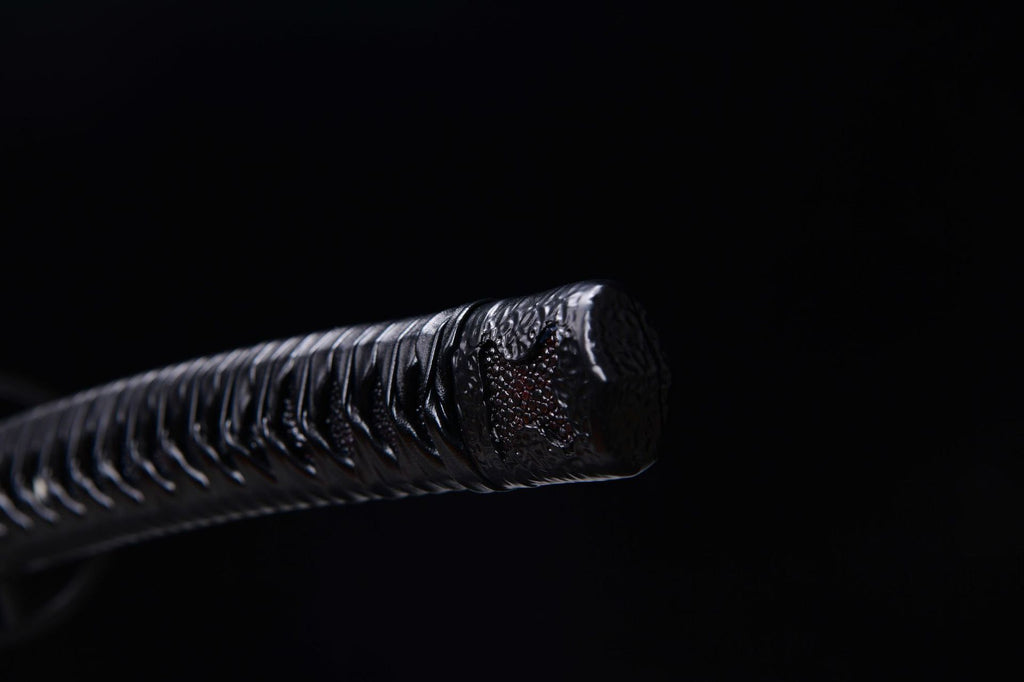 1100 Anime Movie and TV <À˿ͽ£ÐÄ>Peripheral: Long 26-inch T10 Steel Burnt Blade Fighting Sword Samurai Sword - Himura Sword Crooked Handle