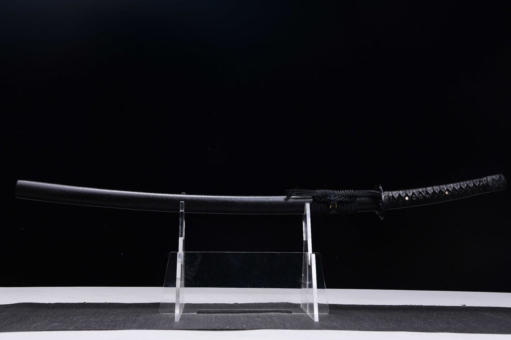 1100 Anime Movie and TV <À˿ͽ£ÐÄ>Peripheral: Long 26-inch T10 Steel Burnt Blade Fighting Sword Samurai Sword - Himura Sword Crooked Handle