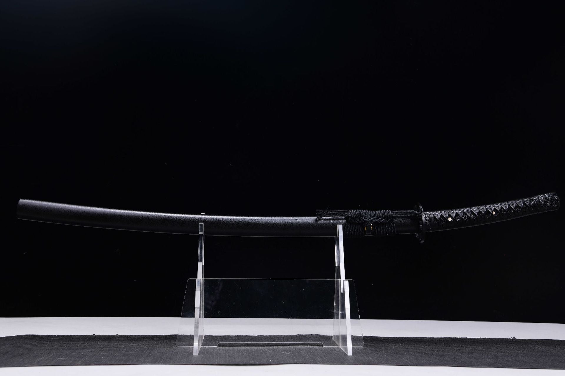 1100 Anime Movie and TV <À˿ͽ£ÐÄ>Peripheral: Long 26-inch T10 Steel Burnt Blade Fighting Sword Samurai Sword - Himura Sword Crooked Handle