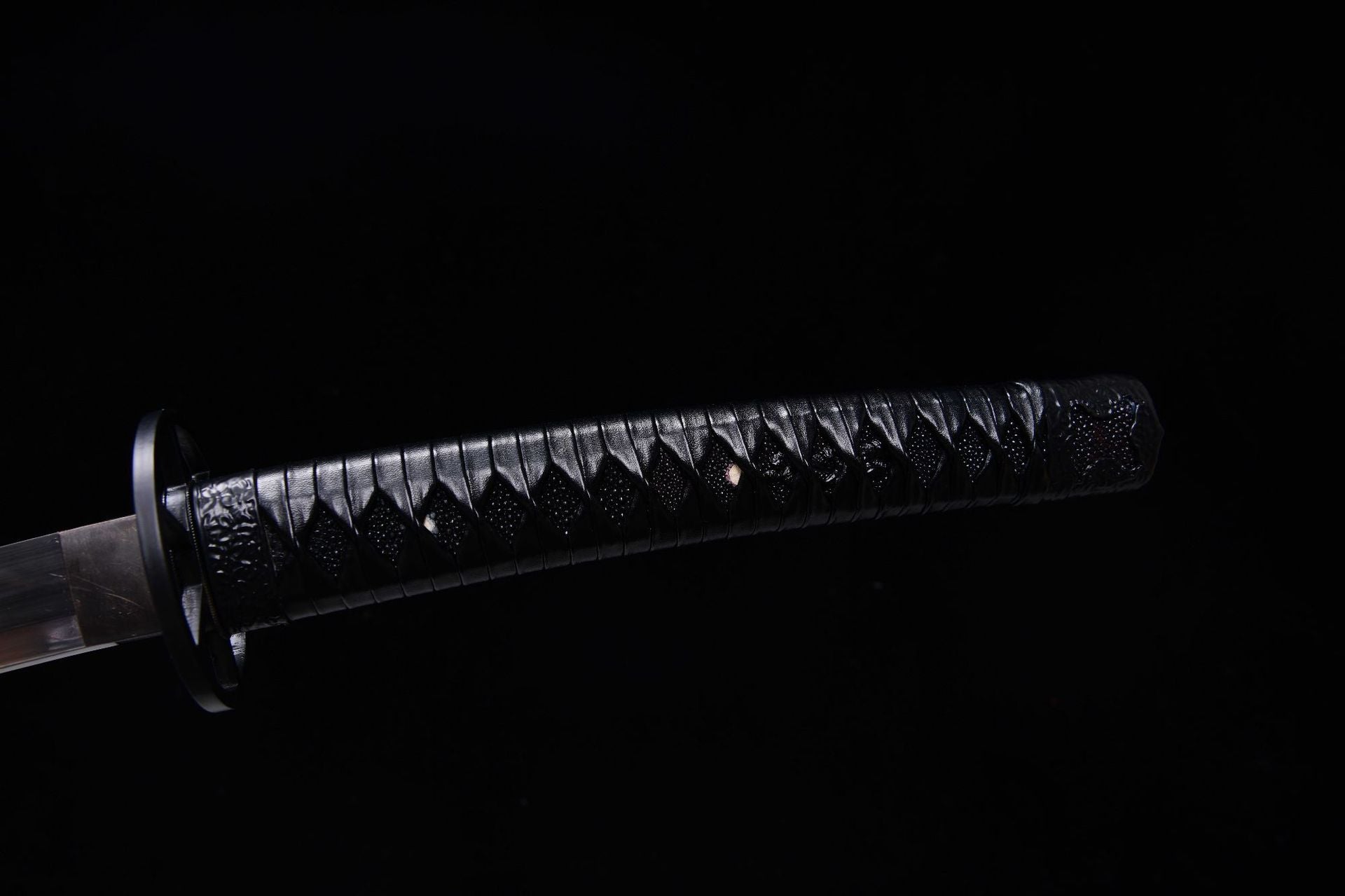 1100 Anime Movie and TV <À˿ͽ£ÐÄ>Peripheral: Long 26-inch T10 Steel Burnt Blade Fighting Sword Samurai Sword - Himura Sword Crooked Handle