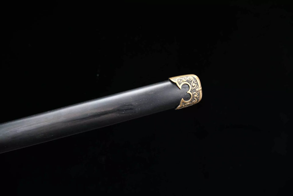 1000 New Specials Long 26-inch Patterned Steel Burnished Blade Tang Horizontal Knife - Simple Small Tang Knife