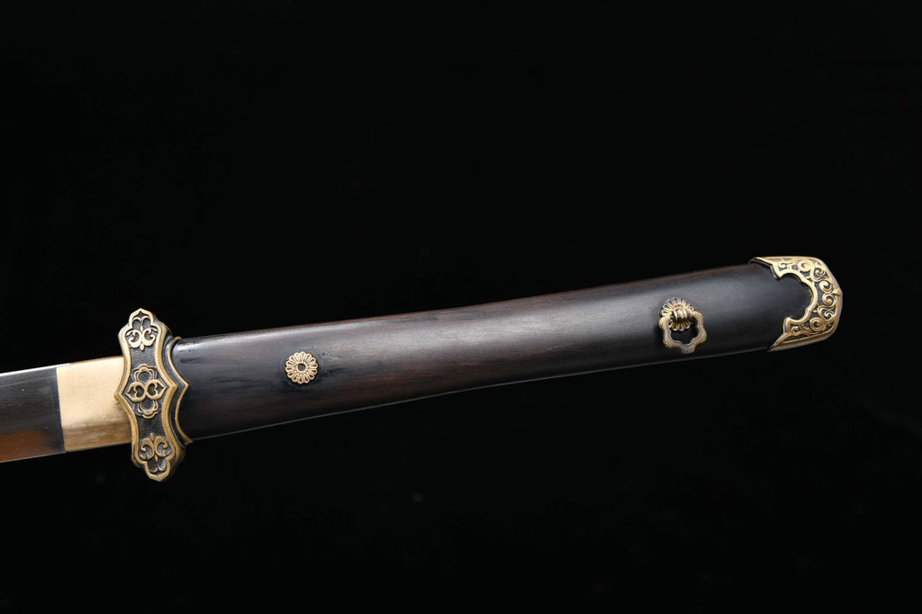 1000 New Specials Long 26-inch Patterned Steel Burnished Blade Tang Horizontal Knife - Simple Small Tang Knife