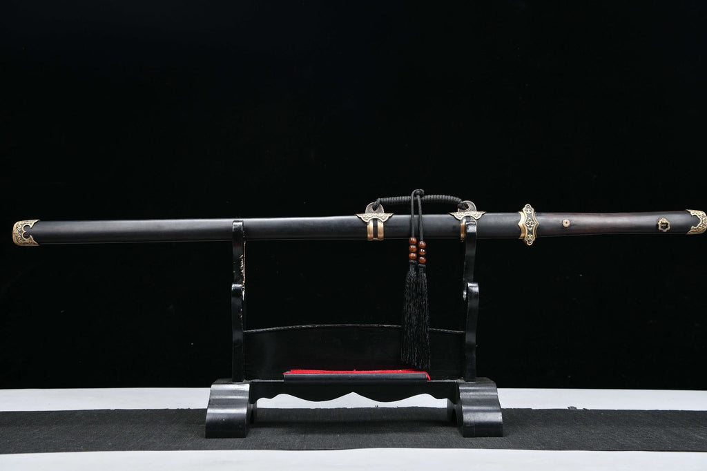 1000 New Specials Long 26-inch Patterned Steel Burnished Blade Tang Horizontal Knife - Simple Small Tang Knife