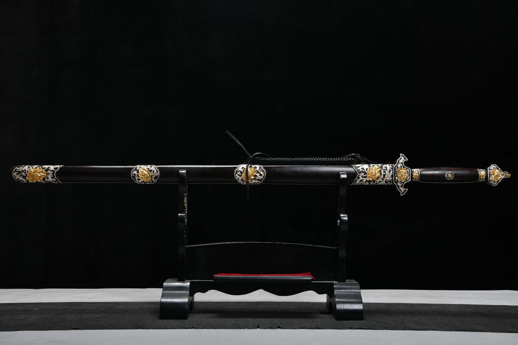 3600 New Handmade Long 28-inch Clip Steel Clear Sword - Peony Sword