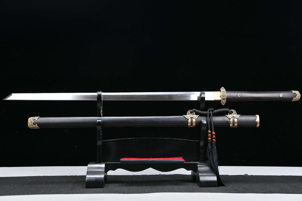 1000 New Specials Long 26-inch Patterned Steel Burnished Blade Tang Horizontal Knife - Simple Small Tang Knife