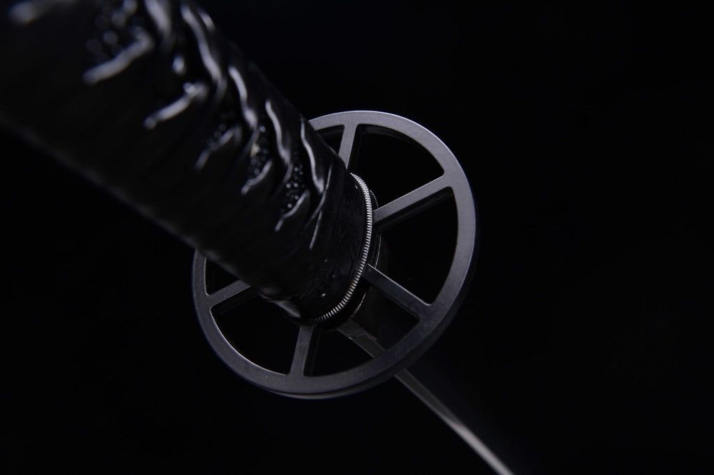 1100 Anime Movie and TV <À˿ͽ£ÐÄ>Peripheral: Long 26-inch T10 Steel Burnt Blade Fighting Sword Samurai Sword - Himura Sword Crooked Handle