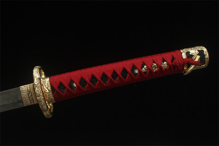 1160 Long 26" New Damascus Copper Mounted Taijutsu - Toyotomi Hideyoshi Taijutsu