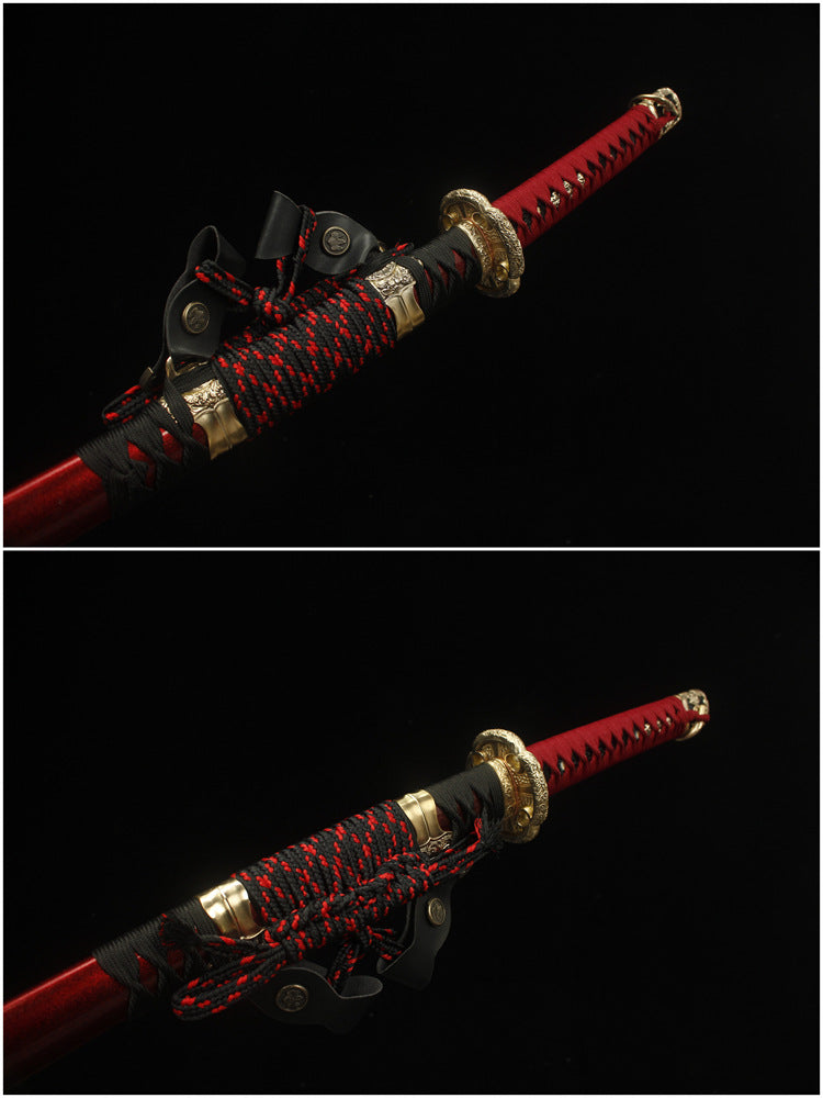 1160 Long 26" New Damascus Copper Mounted Taijutsu - Toyotomi Hideyoshi Taijutsu