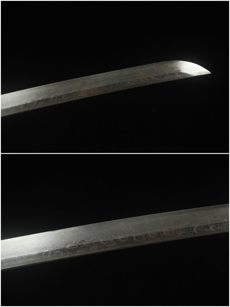 1160 Long 26" New Damascus Copper Mounted Taijutsu - Toyotomi Hideyoshi Taijutsu