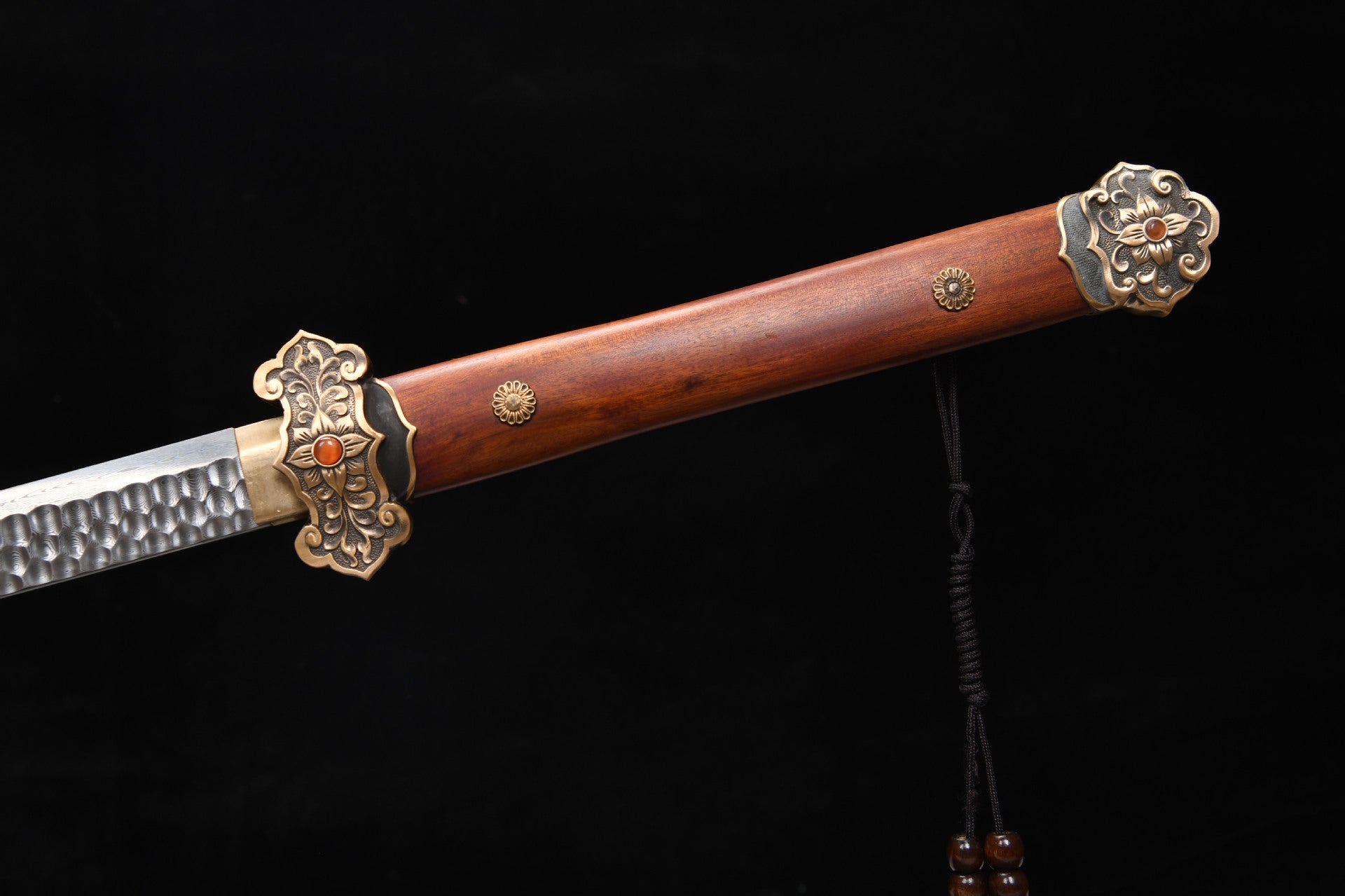 1300 New Handmade Long 26-inch Pounding Pattern Hundred Refined Steel Tang Sword - Shengshi Tang Knife