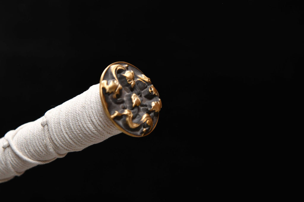 1160 New Handmade Long Pure Copper 28-inch Han Sword with Da Ma Tian Xing Pattern - Classic Chi-Dragon Han Sword