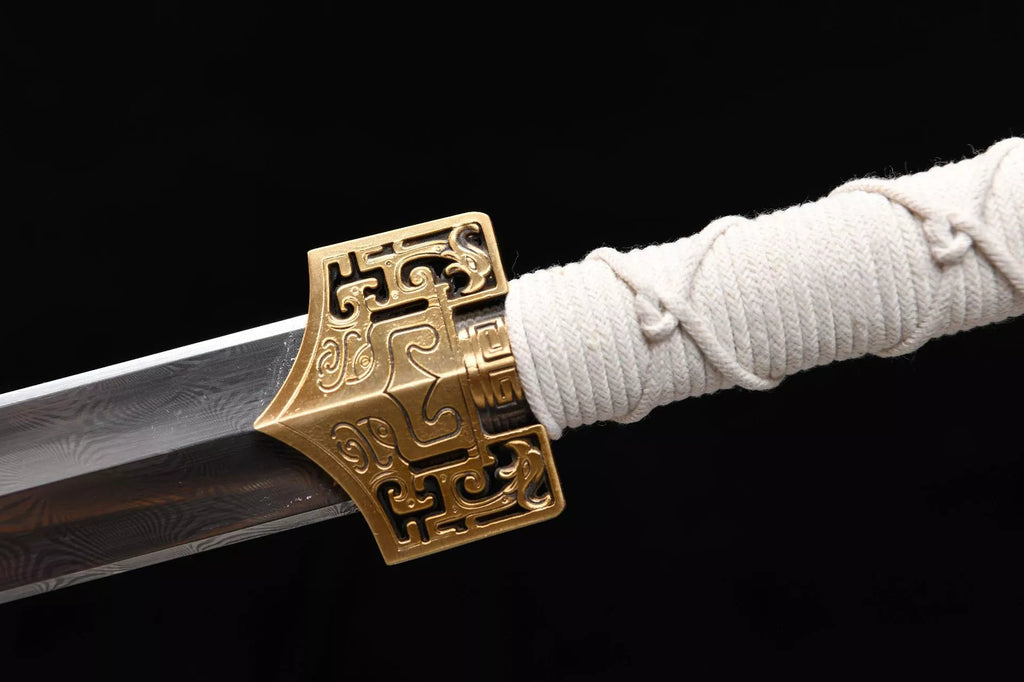 1160 New Handmade Long Pure Copper 28-inch Han Sword with Da Ma Tian Xing Pattern - Classic Chi-Dragon Han Sword