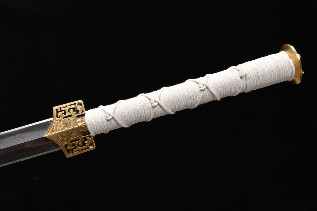 1160 New Handmade Long Pure Copper 28-inch Han Sword with Da Ma Tian Xing Pattern - Classic Chi-Dragon Han Sword