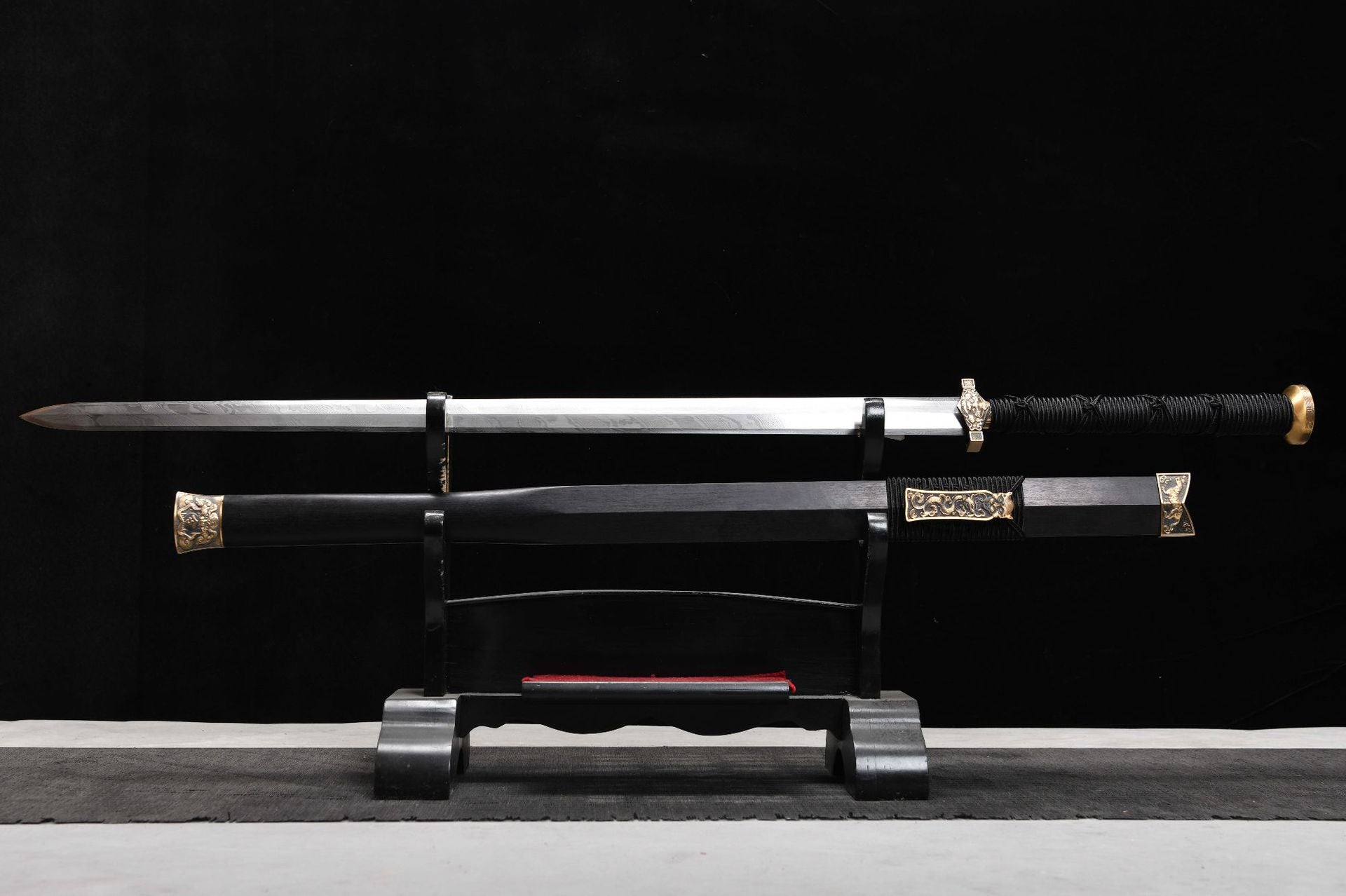 1200 New Handmade Long 28-inch Pure Copper Damascus Eight-Faced Han Sword-Tiger Chinese Sword