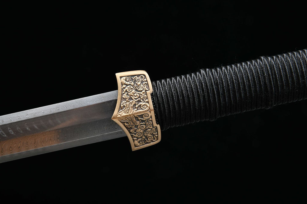1200 New Handmade Long 28-inch Phoenix Feather Patterned Steel Han Sword--Ba Wang Han Sword