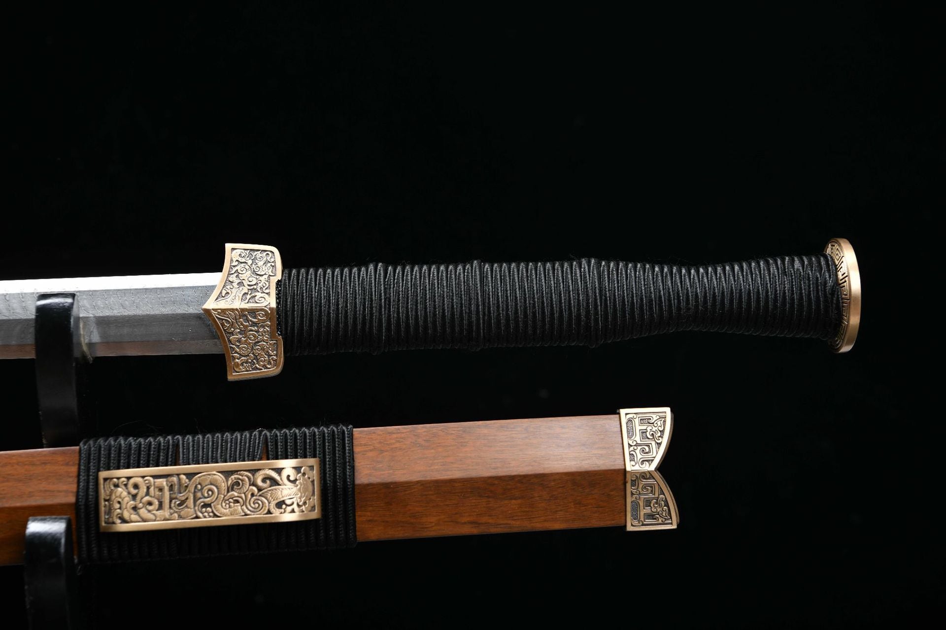 1200 New Handmade Long 28-inch Phoenix Feather Patterned Steel Han Sword--Ba Wang Han Sword