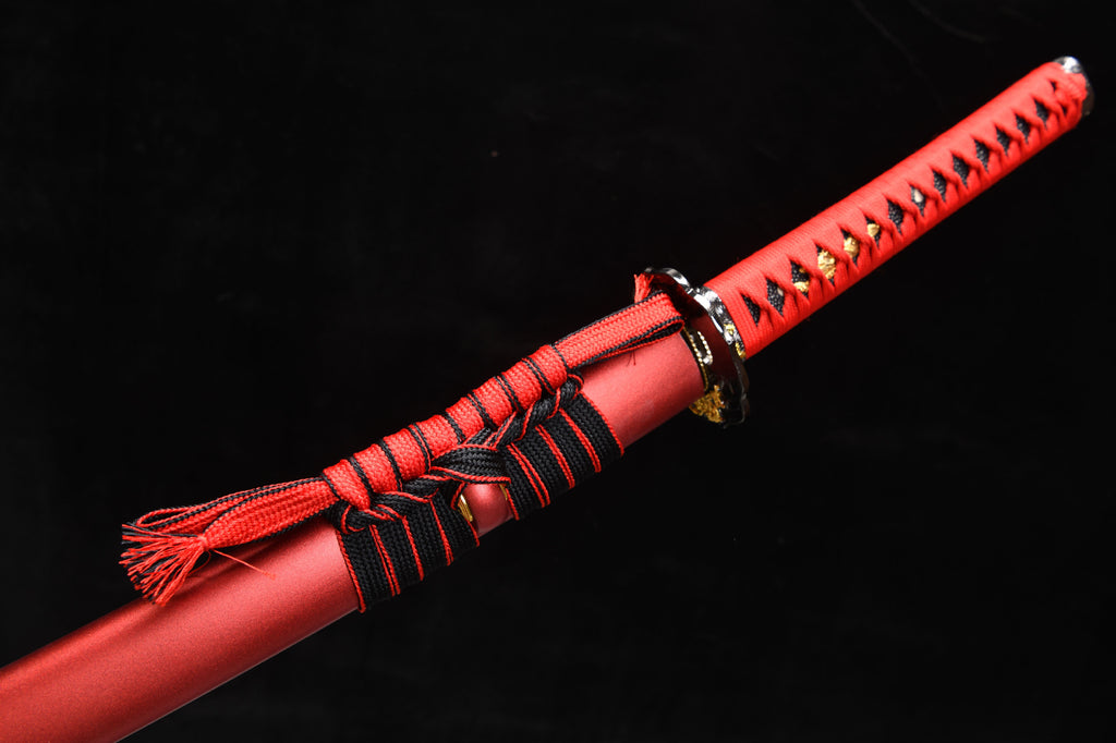 26-inch High T10 Burnished Blade Wave Pattern Samurai Sword-Piercing Cloud Dragon Fighting Sword