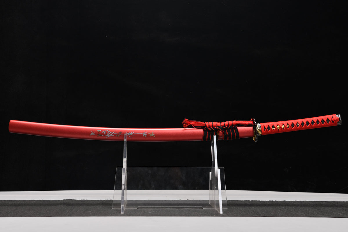 26-inch High T10 Burnished Blade Wave Pattern Samurai Sword-Piercing Cloud Dragon Fighting Sword