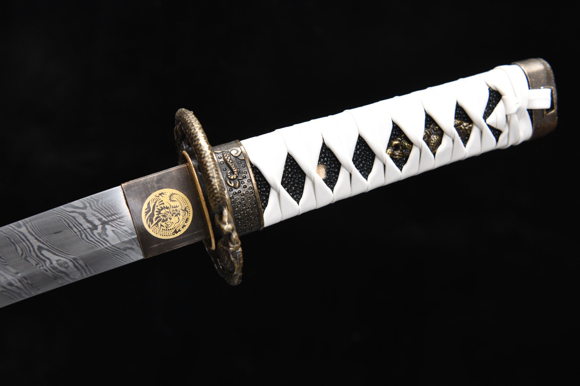New handcrafted short 12-inch sky ladder pattern samurai sword - Yulong Short Sword