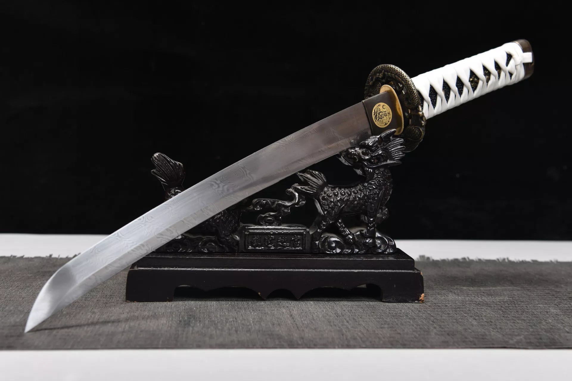 New handcrafted short 12-inch sky ladder pattern samurai sword - Yulong Short Sword