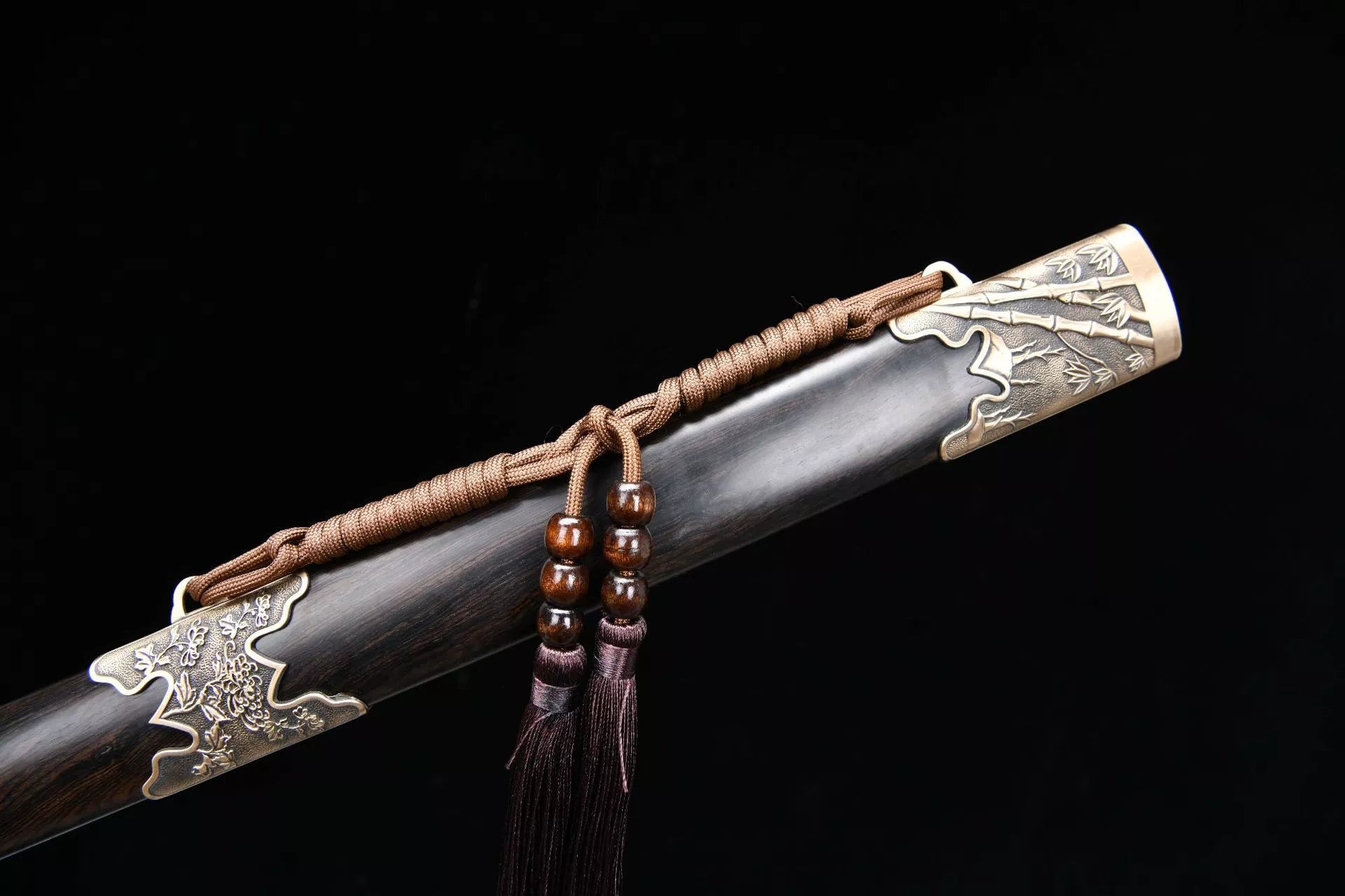 1300 New Handmade Long 28-inch Copper Mounted Patterned Steel Eight Side Clear Sword--Junzi Sword