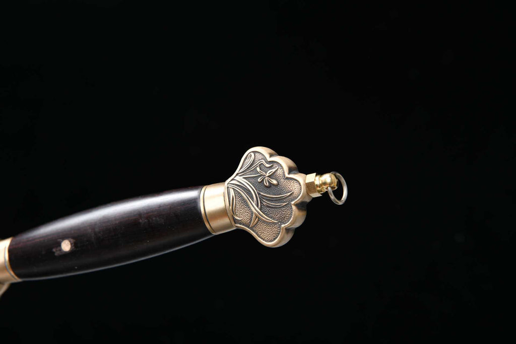 1300 New Handmade Long 28-inch Copper Mounted Patterned Steel Eight Side Clear Sword--Junzi Sword