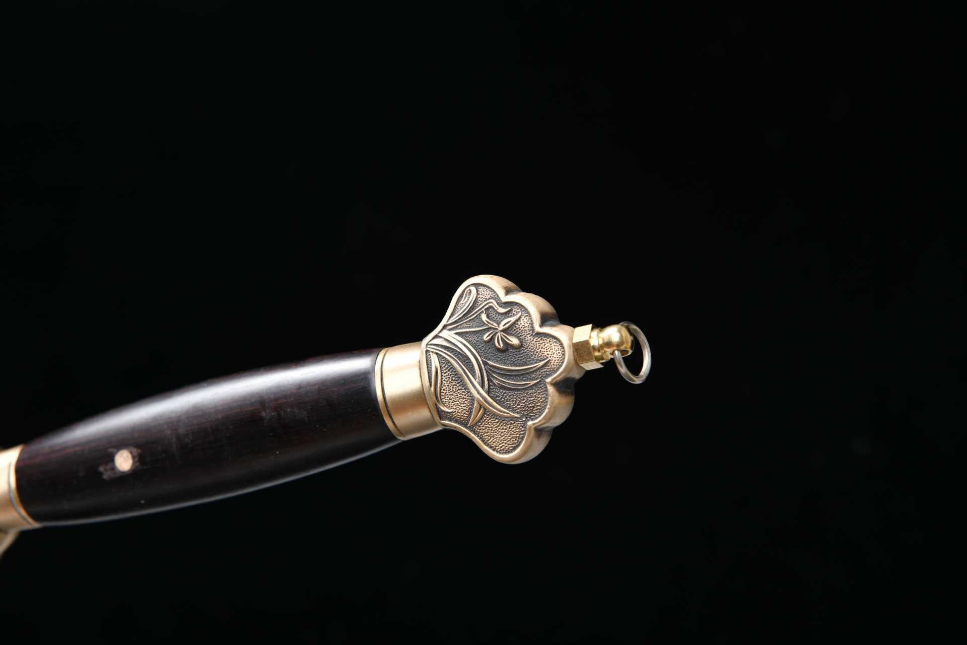 1300 New Handmade Long 28-inch Copper Mounted Patterned Steel Eight Side Clear Sword--Junzi Sword