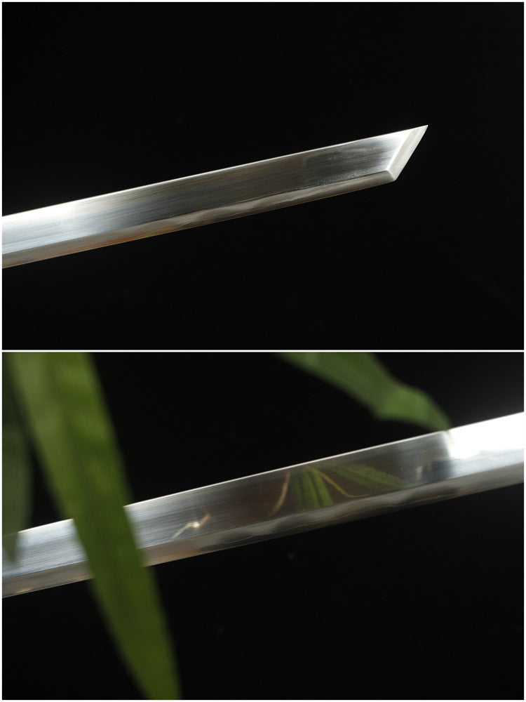 5200 Long 26" New Brass Full Fishskin Clip Steel Tang Knife - Water Dragon Tang Knife