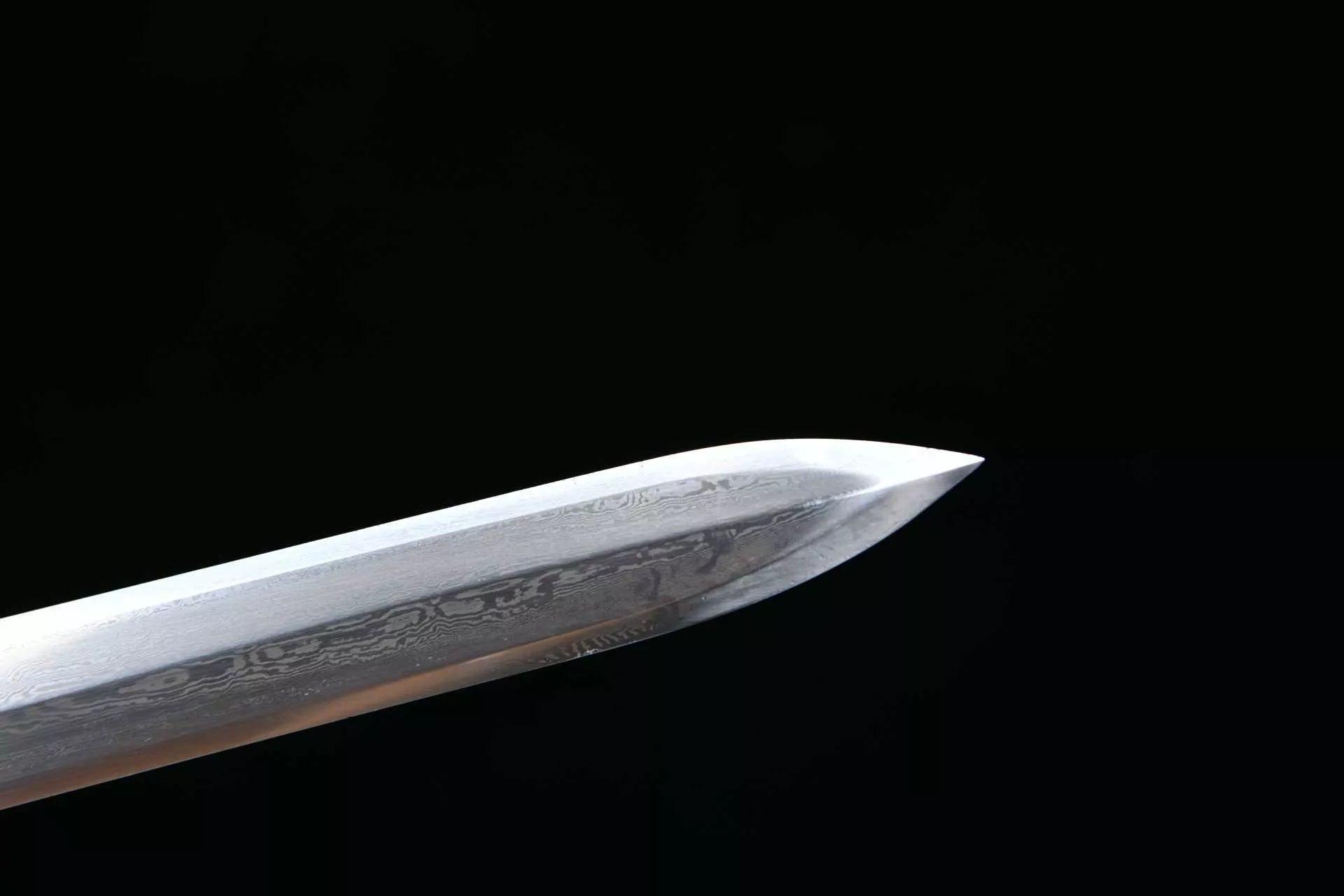 1300 New Handmade Long 28-inch Copper Mounted Patterned Steel Eight Side Clear Sword--Junzi Sword
