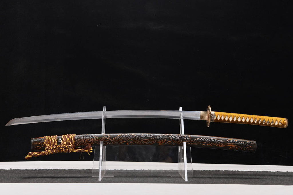New Handcrafted Long 26-inch patterned steel burnt blade True Horizontal Hand Shishangken samurai Sword - Zhong Kui Subduing Demon Slaying Sword