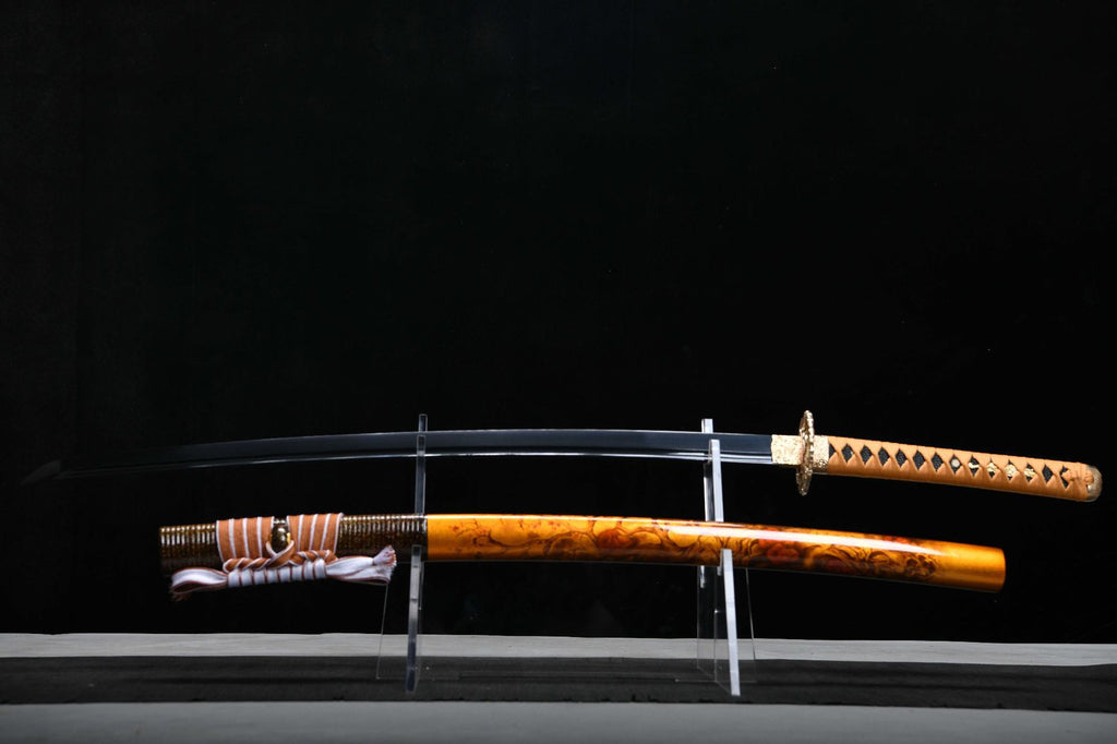 26-inch Pure Copper-Framed High-Manganese Steel Blackened Katana - Iruyun Ryu Uchika