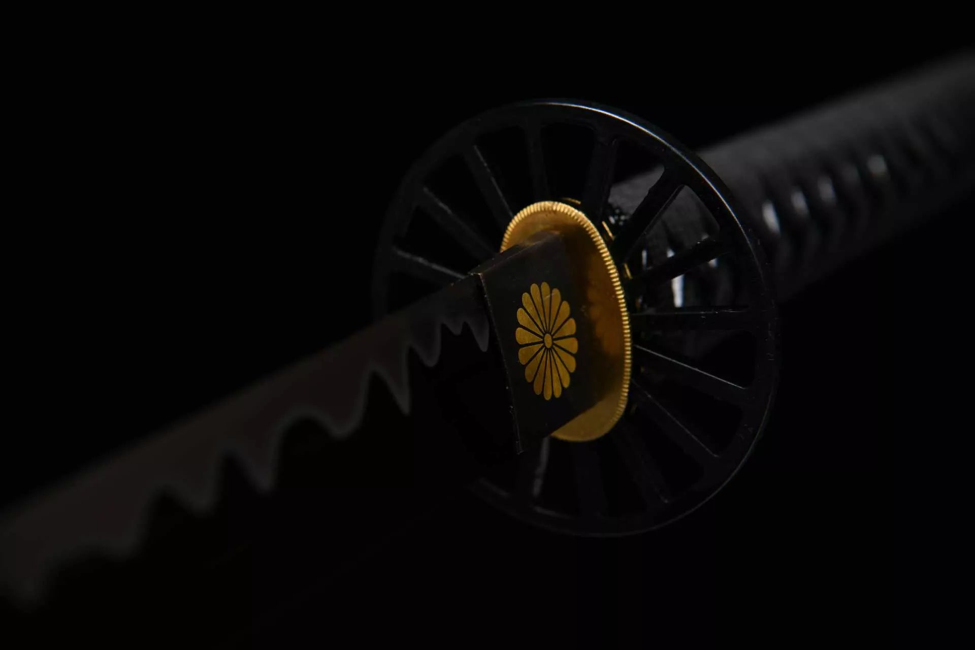 26-inch High-Manganese Steel Blackened Blade Katana - Black Blade Uchiha