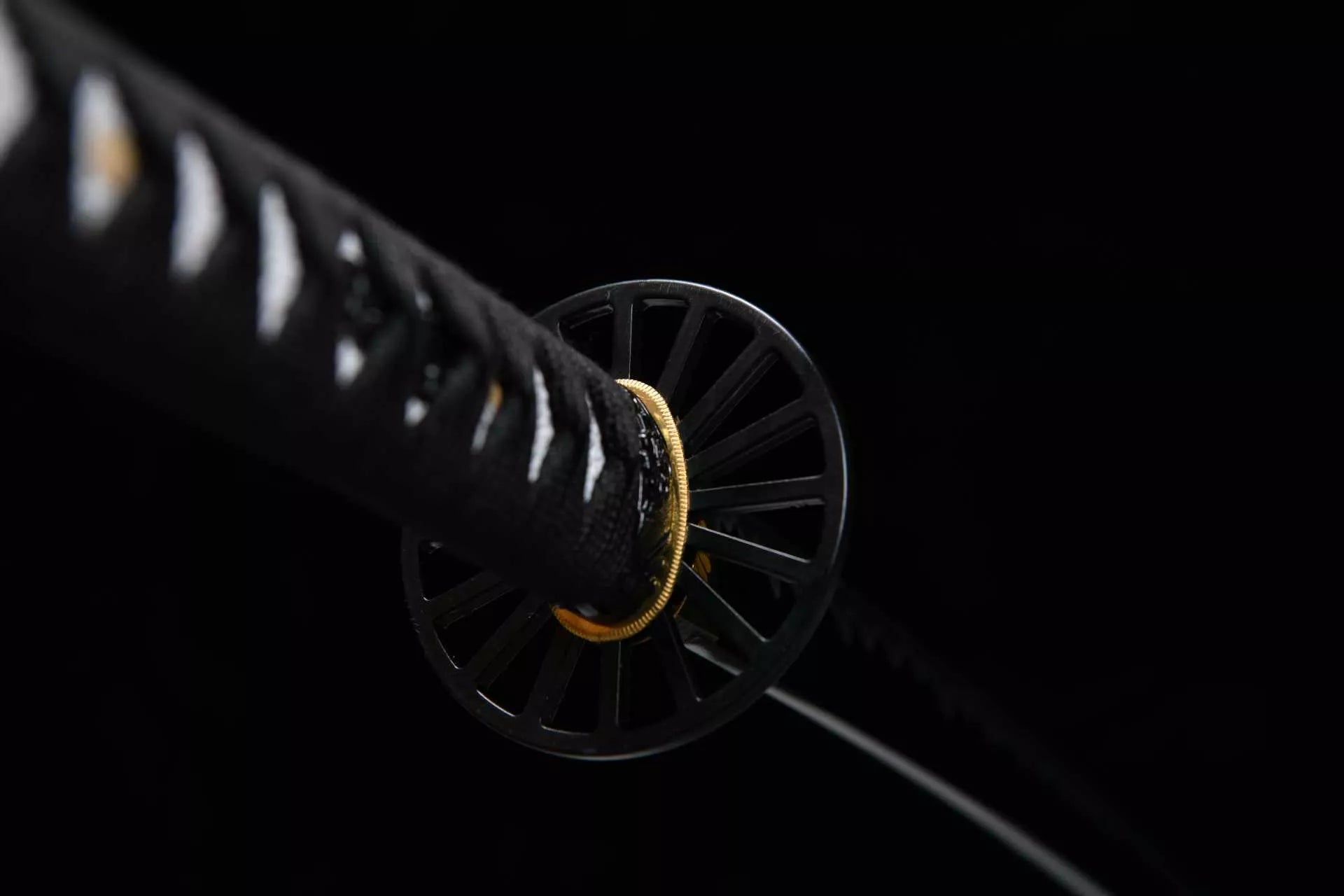 26-inch High-Manganese Steel Blackened Blade Katana - Black Blade Uchiha